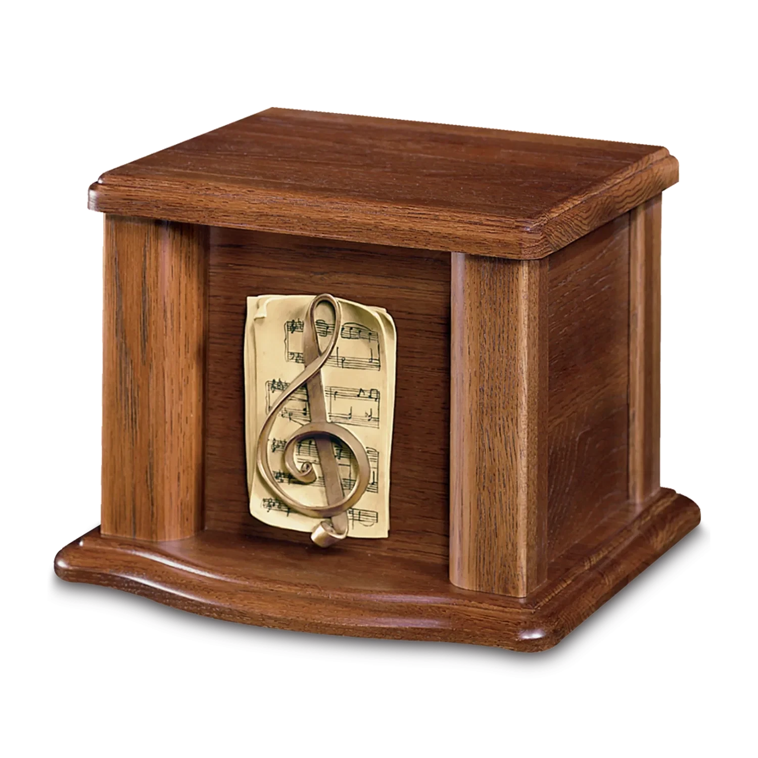 Handcrafted wooden memorial urn