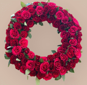 Classic Red Rose Wreath