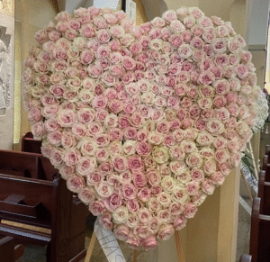 Soft Blush Rose Heart