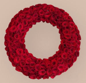 Classic Red Rose Wreath